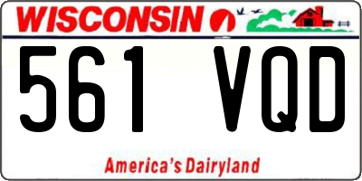 WI license plate 561VQD