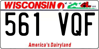 WI license plate 561VQF