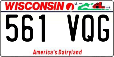 WI license plate 561VQG
