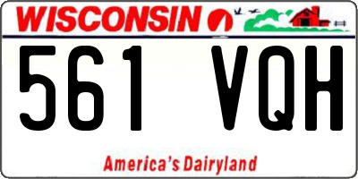 WI license plate 561VQH