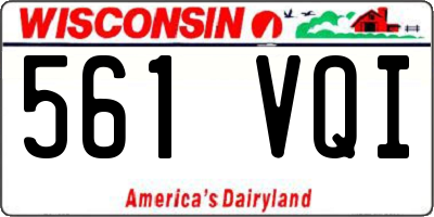 WI license plate 561VQI