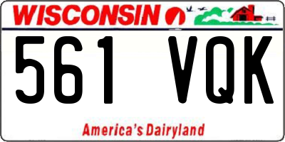 WI license plate 561VQK