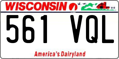 WI license plate 561VQL