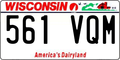 WI license plate 561VQM