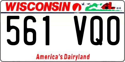 WI license plate 561VQO