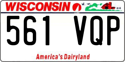 WI license plate 561VQP