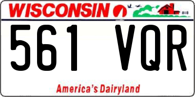WI license plate 561VQR