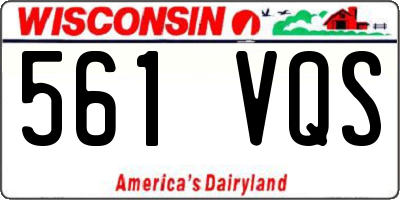 WI license plate 561VQS