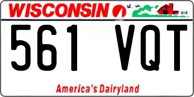 WI license plate 561VQT