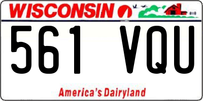 WI license plate 561VQU