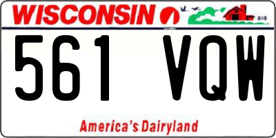 WI license plate 561VQW
