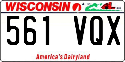 WI license plate 561VQX
