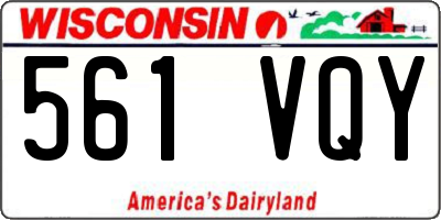 WI license plate 561VQY