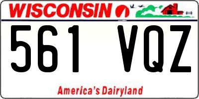 WI license plate 561VQZ