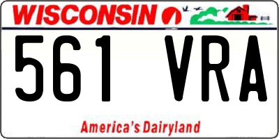 WI license plate 561VRA