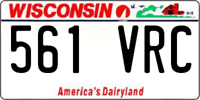WI license plate 561VRC