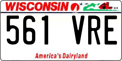 WI license plate 561VRE