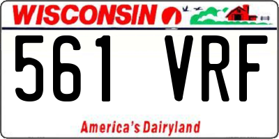 WI license plate 561VRF