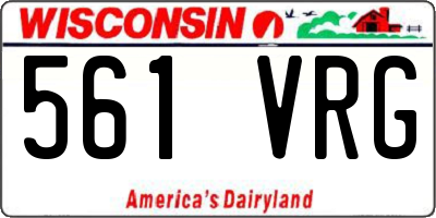 WI license plate 561VRG