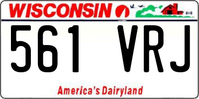 WI license plate 561VRJ