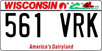 WI license plate 561VRK