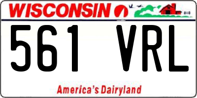 WI license plate 561VRL