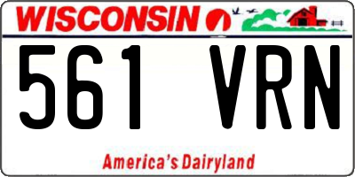 WI license plate 561VRN