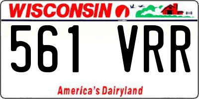 WI license plate 561VRR