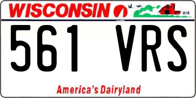 WI license plate 561VRS