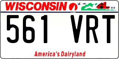 WI license plate 561VRT
