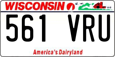 WI license plate 561VRU