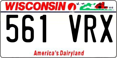 WI license plate 561VRX