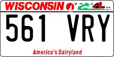 WI license plate 561VRY