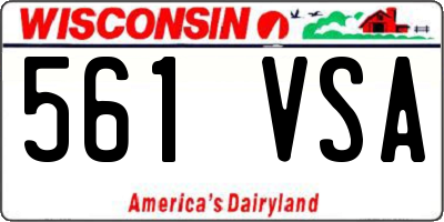 WI license plate 561VSA