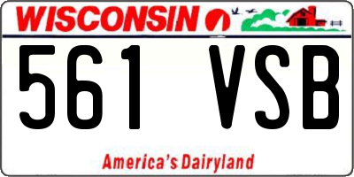 WI license plate 561VSB
