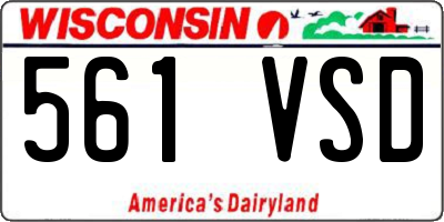 WI license plate 561VSD