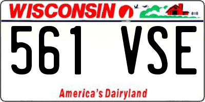 WI license plate 561VSE