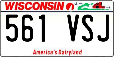 WI license plate 561VSJ