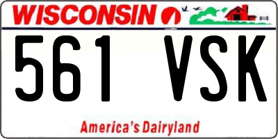 WI license plate 561VSK