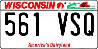 WI license plate 561VSQ