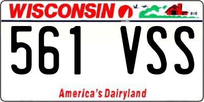 WI license plate 561VSS