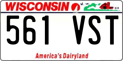 WI license plate 561VST