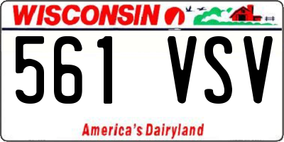 WI license plate 561VSV