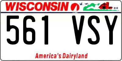 WI license plate 561VSY