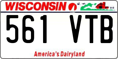 WI license plate 561VTB