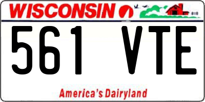 WI license plate 561VTE