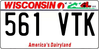 WI license plate 561VTK