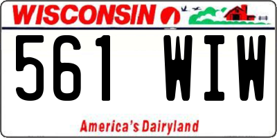 WI license plate 561WIW