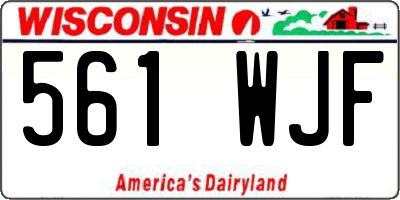 WI license plate 561WJF