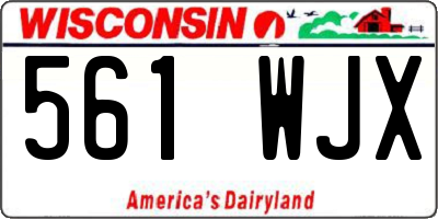WI license plate 561WJX